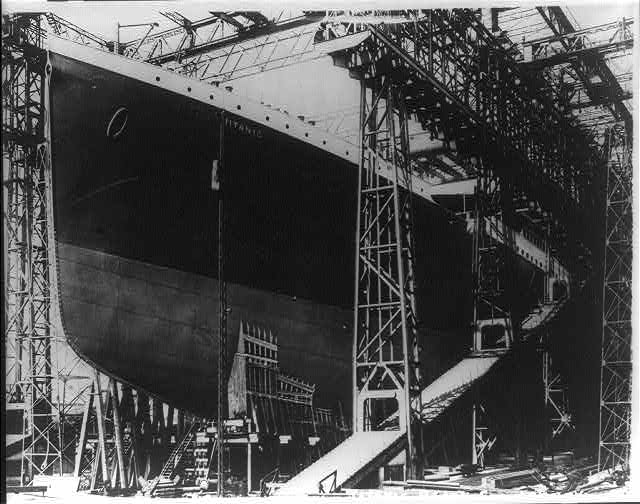 The Titanic at sea