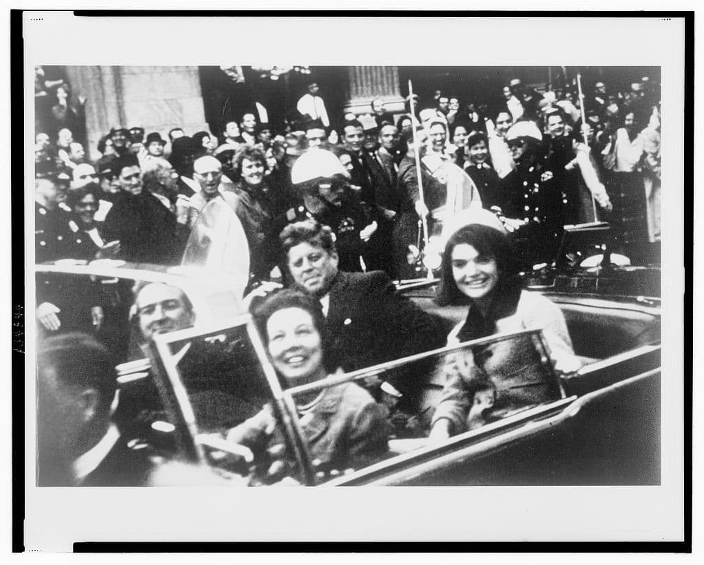 President Kennedy's motorcade in Dallas, Texas, 22 November 1963