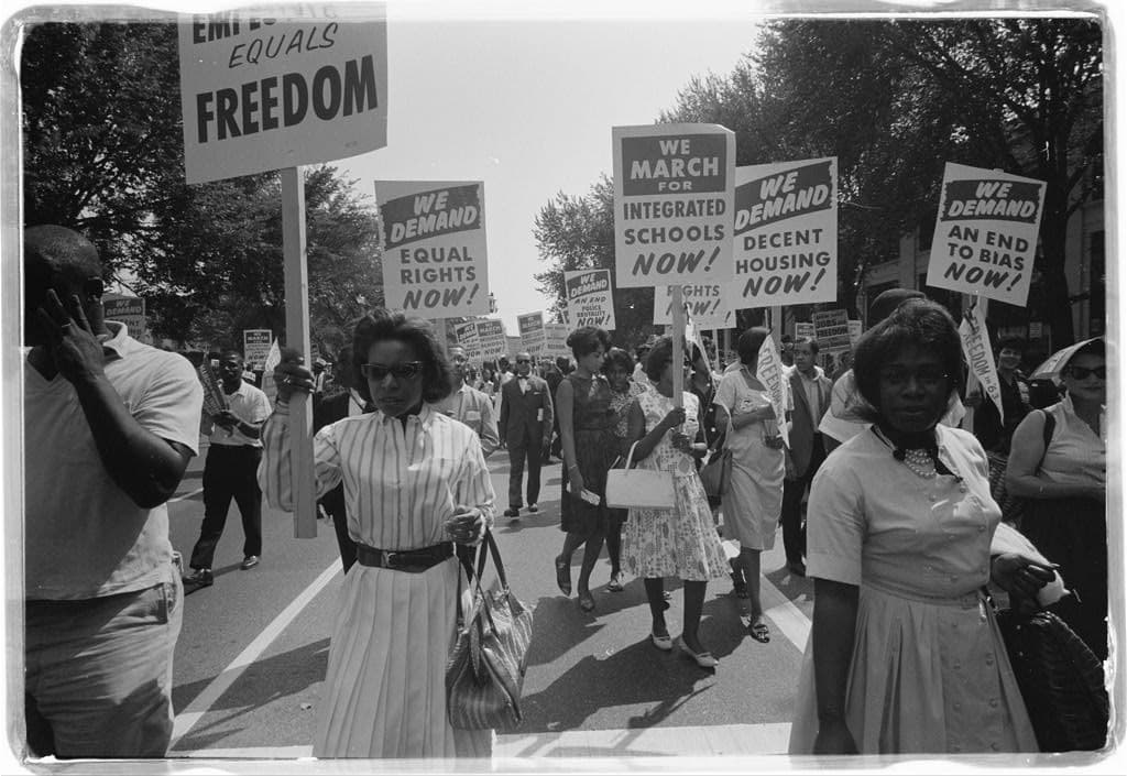 Crowds at the Civil Rights March on Washington, 1963