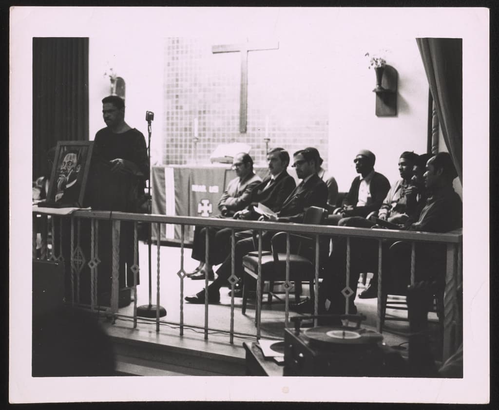 A service honoring Martin Luther King Jr. in 1968