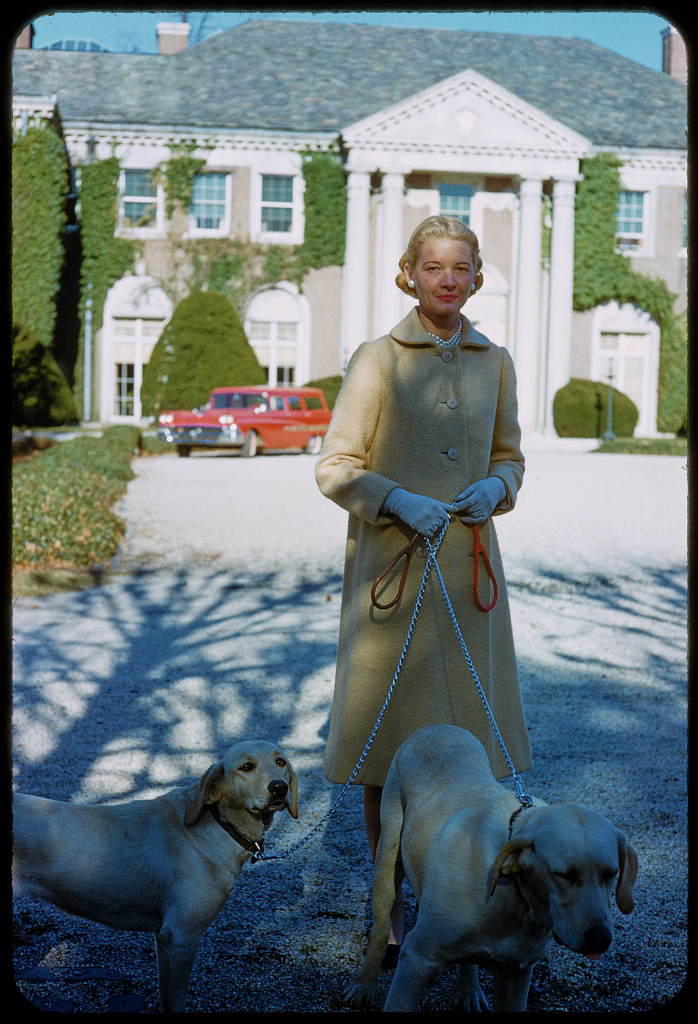 Toni Frissell photographs the socialite and fashion icon in crisp 1950s color.