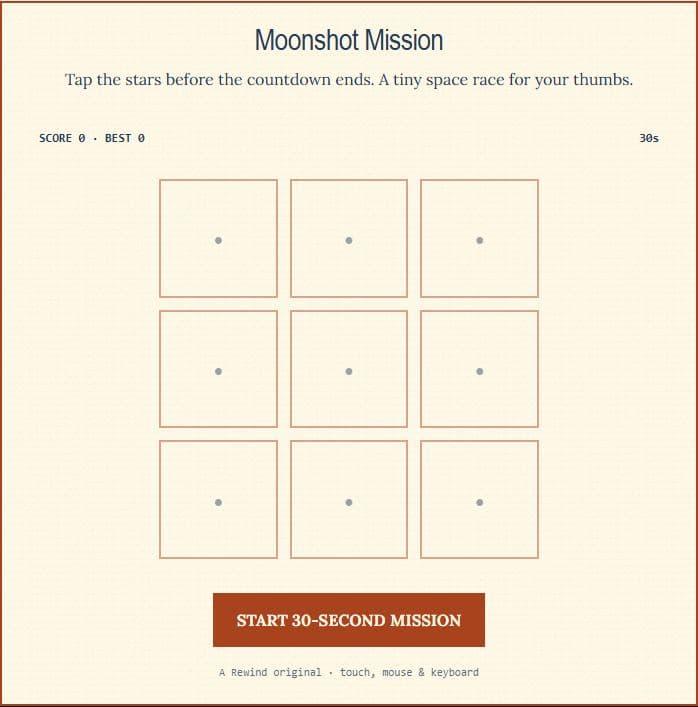 Moonshot Mission game screen