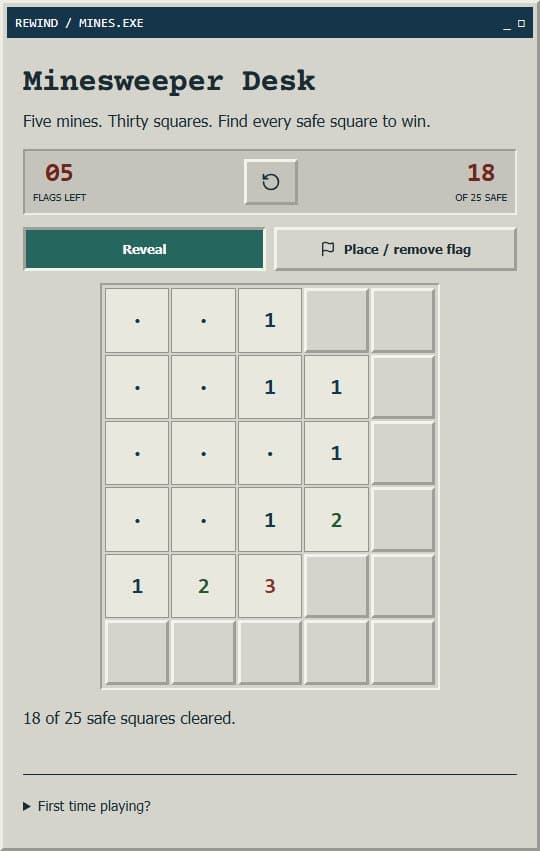 Minesweeper Desk gameplay preview